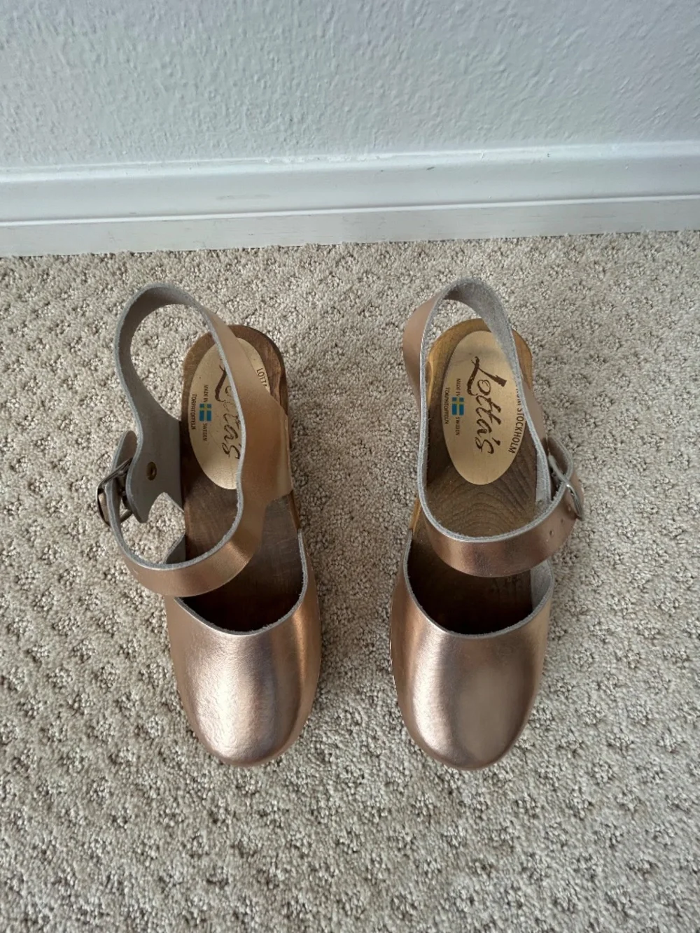 Lotta from Stockholm pink low wood clog sz 38 - Picture 2 of 6